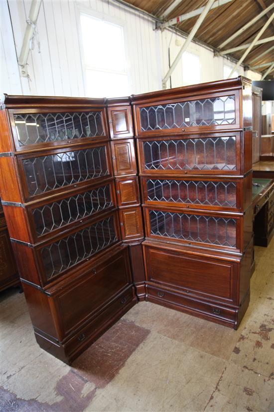 5 section corner Globe Wernicke bookcase